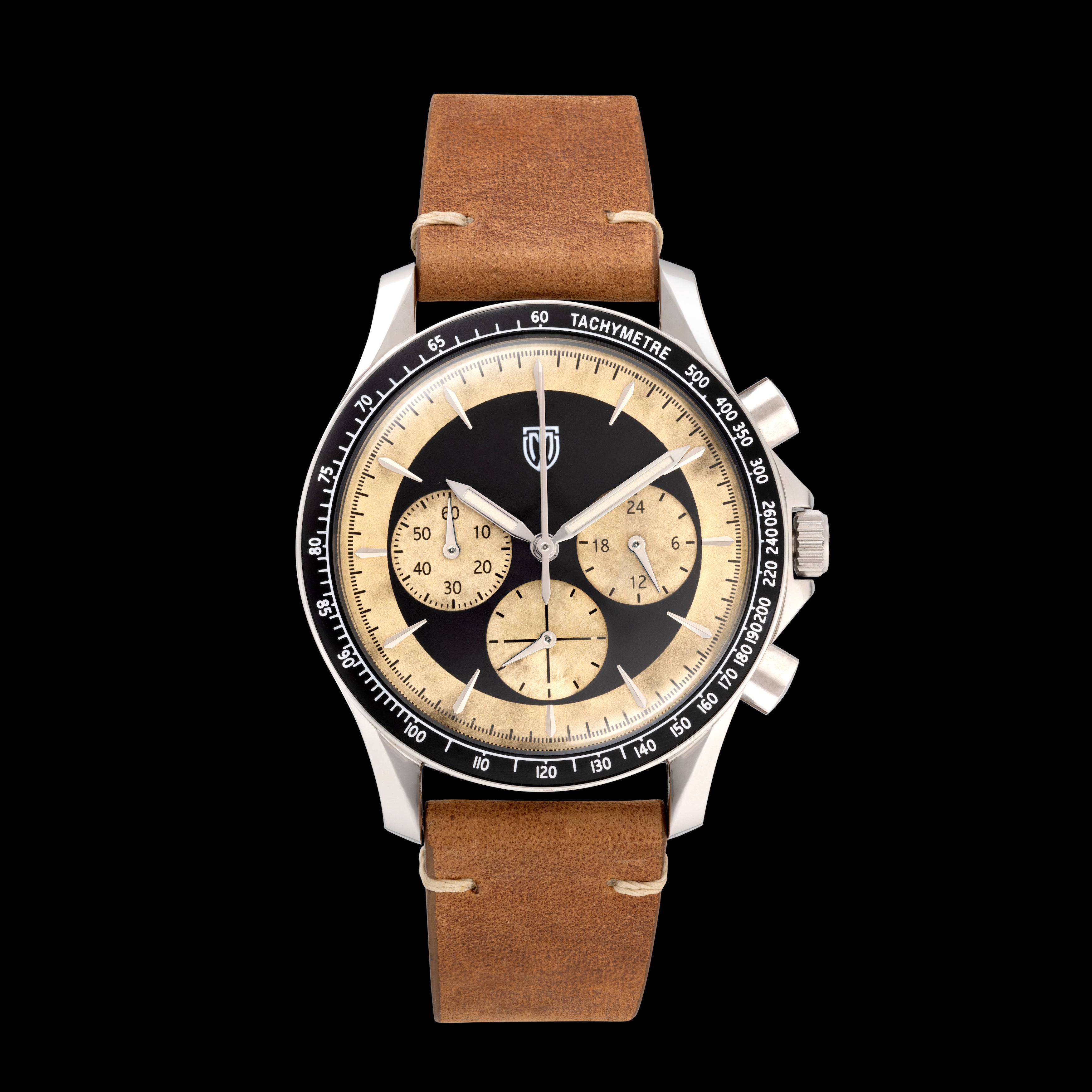 MT&W Panda Vintage Chronograph Watch with Unique Patina MT&W Panda Vintage Chronograph Watch with Unique Patina