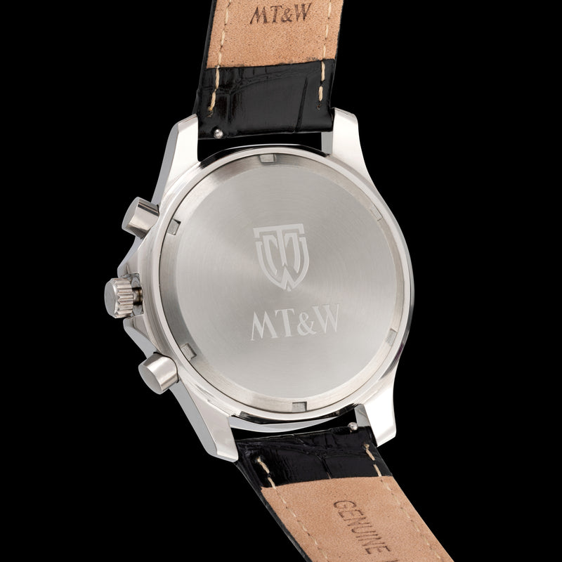 MT&W Steel Grey Vintage Chronograph Watch